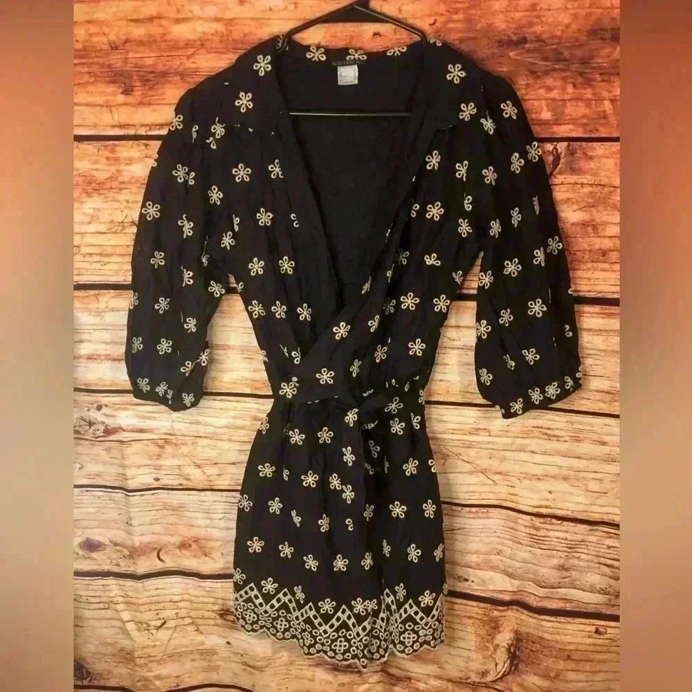 VENUS Women’s Black and Cream Floral Romper Many Sizes NWOT and NWT